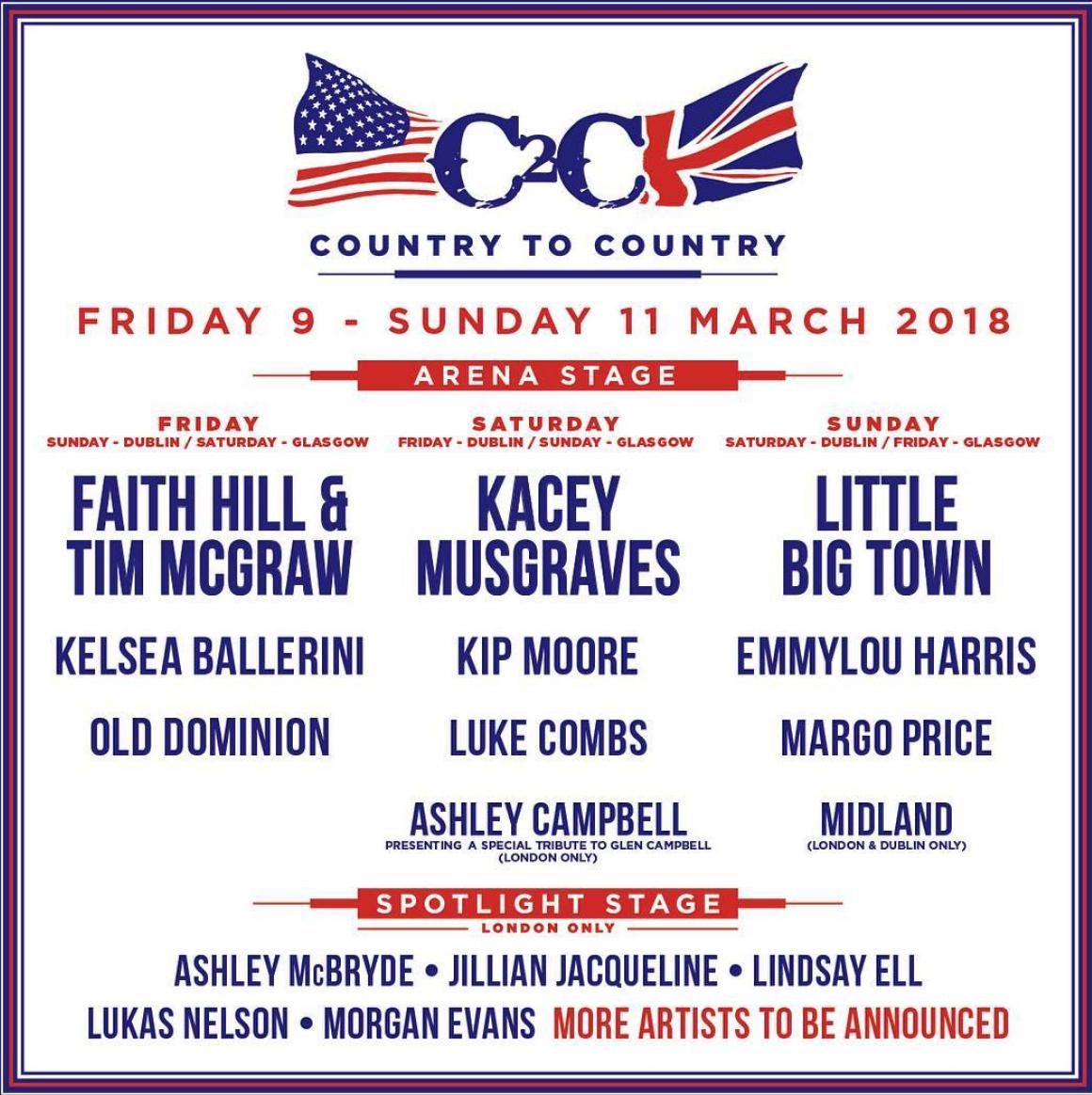 Full Country 2 Country 2018 Lineup Announced CountryLine Radio