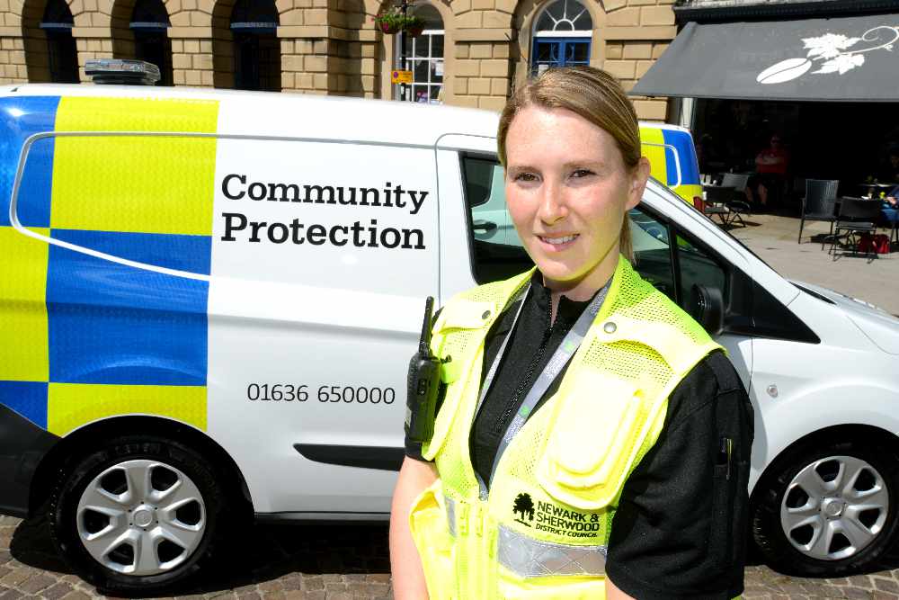 Lauren Astle, a Newark and Sherwood District Council community protection officer who supervised the litter pick