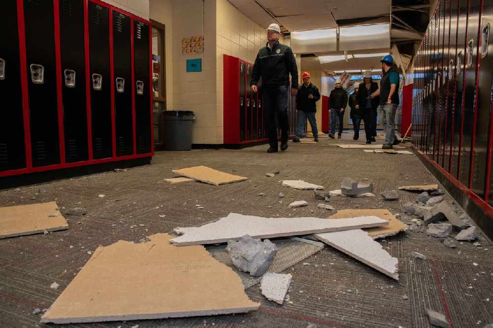 Gov Elect Dunleavy Officials Tour Damaged Schools In Mat Su