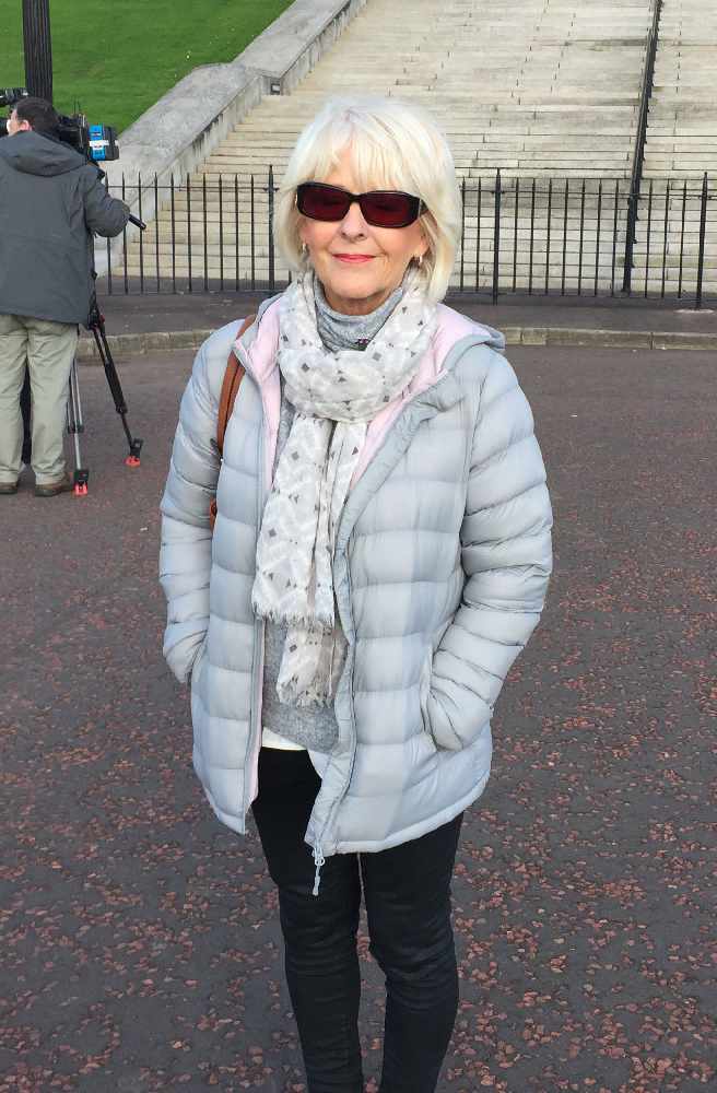 Linda Pywell whose brother Brian McKinney vanished in 1978 and was found in 1999 ahead of annual silent walk at Stormont, Belfast