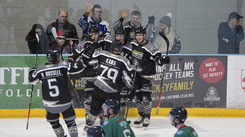 Milton Keynes Lightning Hockey Jersey 10 Anniversary Match Worn # Ross  Bowers