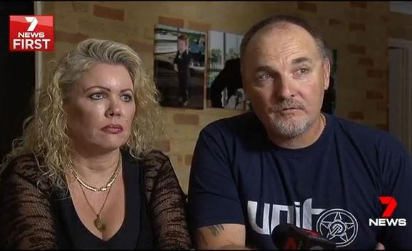 Julie and Gavin Owen are disgusted their son was set upon by a group of teenagers. PIC: Seven News