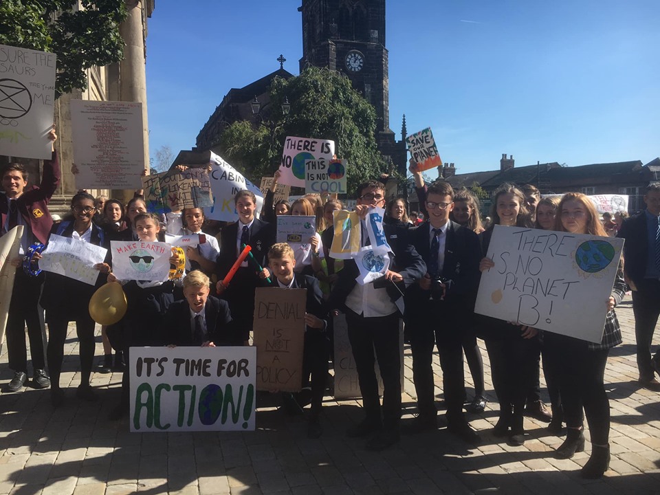 Climate Strike 2019 Macclesfield town center 