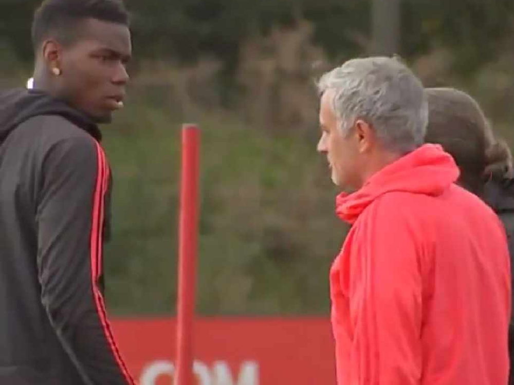 Paul Pogba Jose Mourinho CROPPED