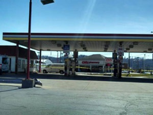 The fuel station on U.S. 50 at Manchester Landing in Aurora may soon be replaced by a truck stop.