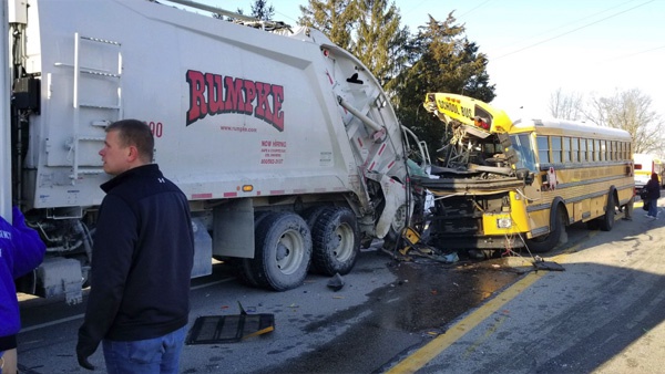 UPDATE: 22 Hurt In Wreck Between South Dearborn School Bus, Trash Truck