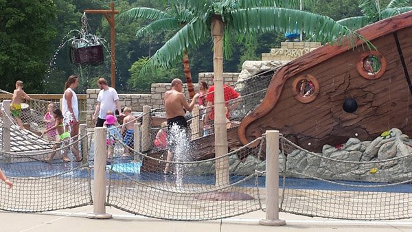 The Splash Pad, Playground and Team Store open at the Cove.