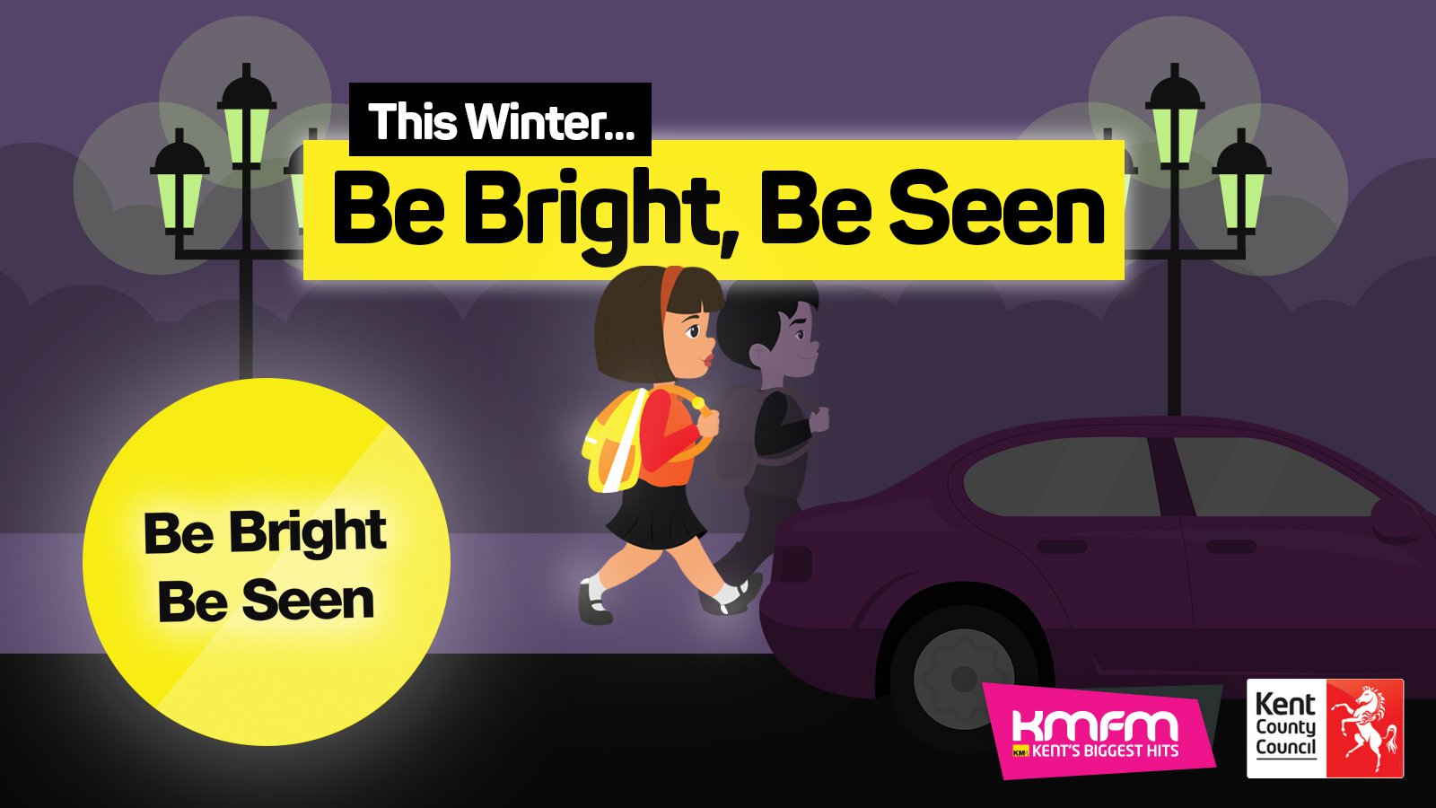 kmfm and KCC Road Safety Team 'Be Bright Be Seen' - kmfm