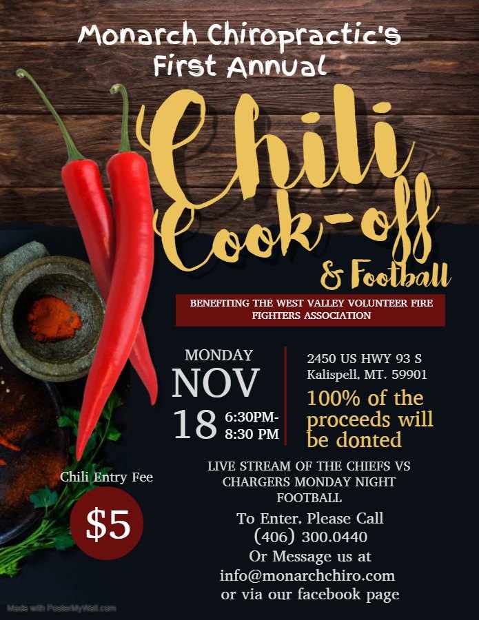 Chili cook off and Monday night football!! - 106.3 The Bear