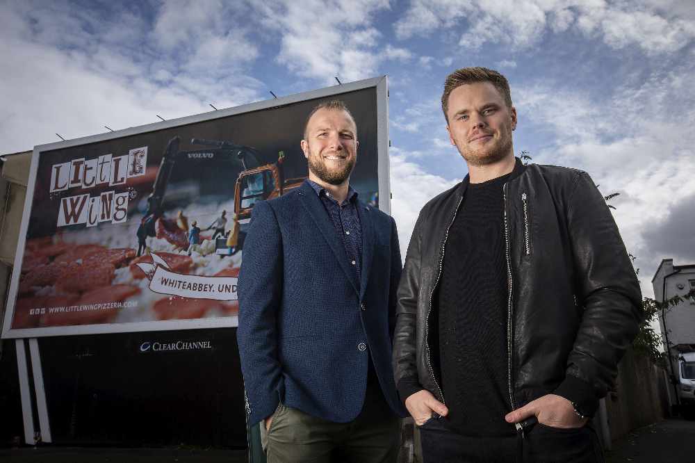 Jamie Mendez, operations manager, Little Wing and Luke Wolsey, managing director, Little Wing announce an investment of £450,000 in a new restaurant in Whiteabbey, Co. Antrim, creating 25 new jobs
